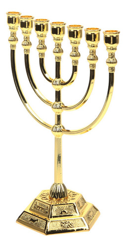 ... Candelabro De Mesa Dorado Grande De Siete Brazos