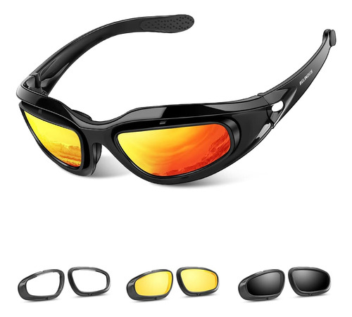 Gafas Ciclismo Polarizadas Motocicleta Gafas Tácticas Marco