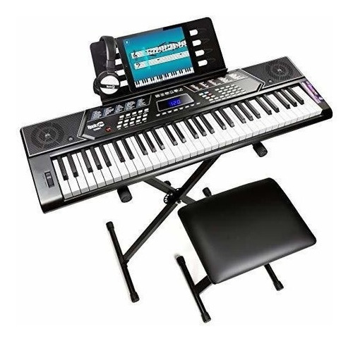 Piano Con Teclado Rockjam De 61 Teclas