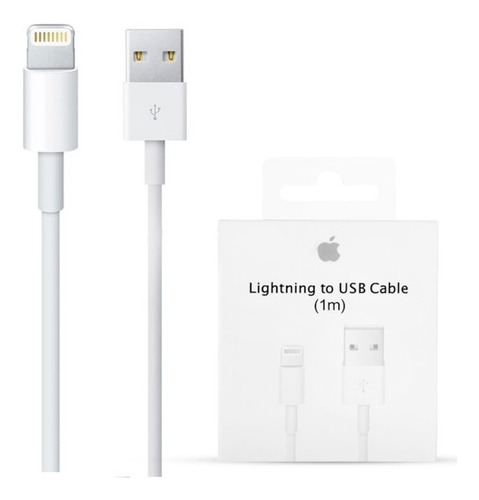 Cable Cargador Datos Original Apple iPhone 5 5s 6 7 Plus 1mt