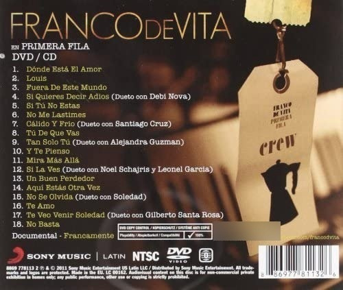 Franco De Vita - En Primera Fila (cd+dvd, 2011