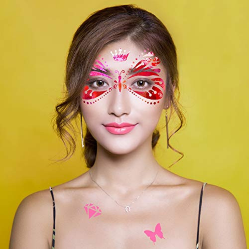Imagen 6 de 7 de Pintura Facial Kit De 31 Plantillas De Cara, 17 Plantillas D