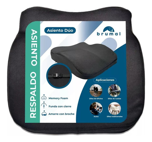 Almohadon Dolor Lumbar 2 En 1  P/ Asiento O Respaldo Calidad