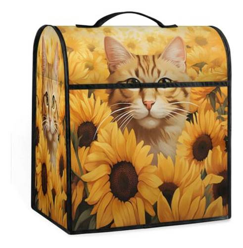 Funda Cafetera Girasol Gato