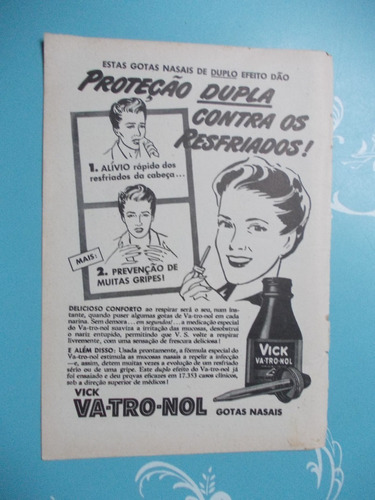 Propaganda Vintage. Vick Va-tro-nol Gotas. Máquina Elna