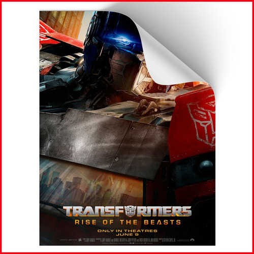 Poster Adherible Transformers Rise Of The Beasts #3- 52x35cm