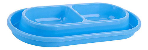 Juego De Tazones De Comida Y Agua, Alimentador De L Azul