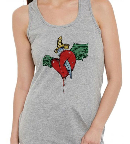 Musculosa Corazon Roto Cuchillo M1