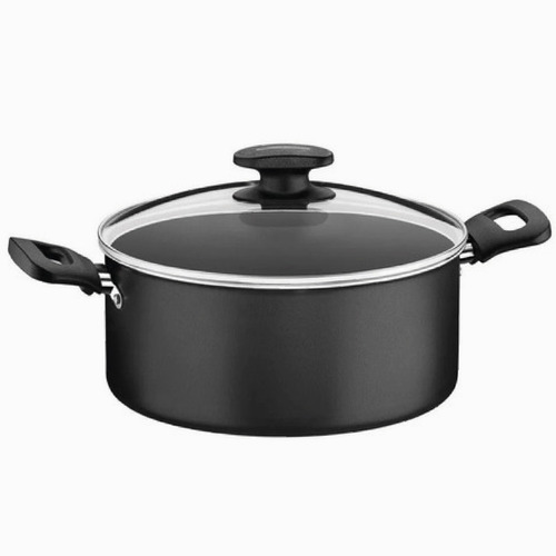 Cacerola Olla 24 Cm Tramontina Teflón Con Tapa Vidrio Loreto