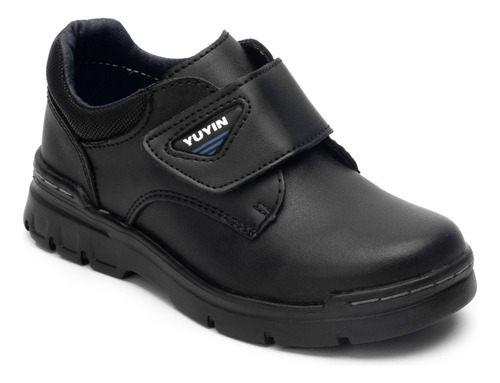 Zapato Escolar Contactel Sin Agujeta Para Niño Yuyin 23292