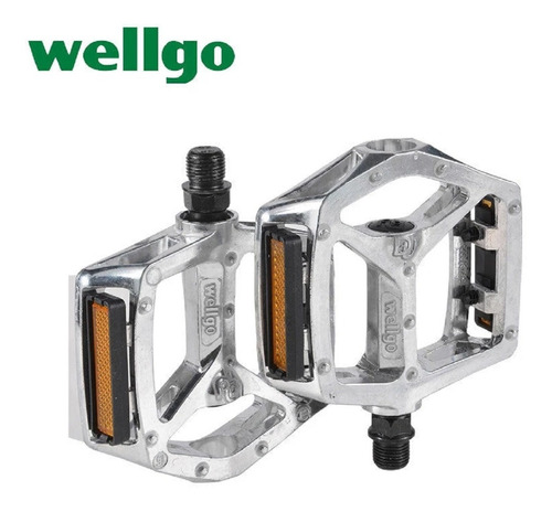 Pedales Wellgo Wk79 En Aluminio Pulido Con Rulemanes - Ryab