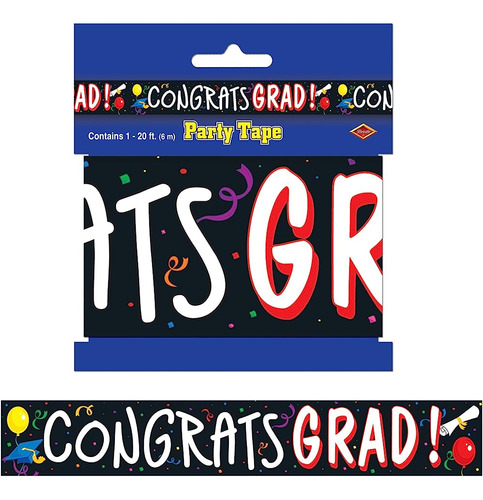 Felicidades Grad Party Tape Party Accesorio (1 Cuenta) (1/pk