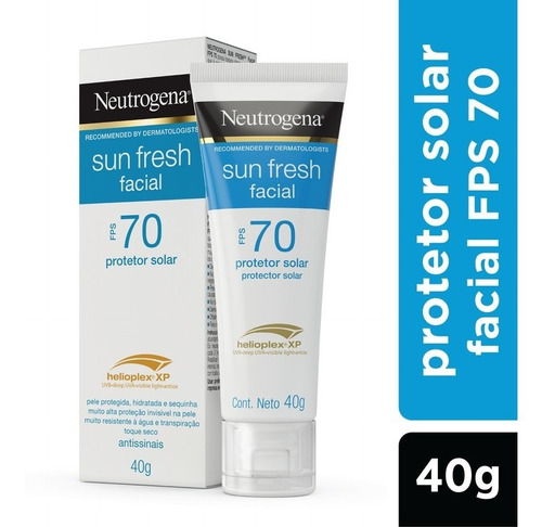 Protetor Solar Facial Fps 70 Sun Fresh 40g Neutrogena Fragrância Lavanda Tipo de embalagem Pote