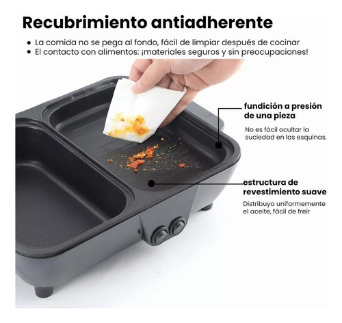 Para 2024 2 En 1 Sartén Eléctrico Antiadherente 1200w