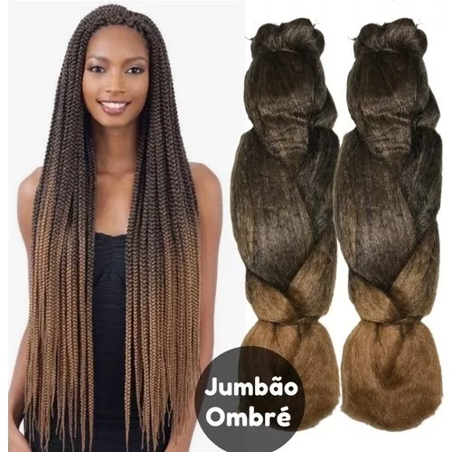 Jumbão Cabelo Jumbo Hiperx 400 Gramas Box Braids Trança