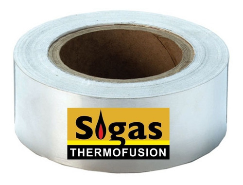 Imagen 1 de 9 de Cinta De Aluminio Sigas 48mm X 40m Gas Termofusión Dema