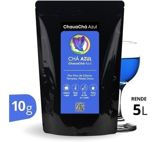 Chá Azul Premium 10g - 5l, Clitoria T. Flor Fada Cha Azul