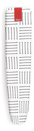 Funda Para Tabla De Planchar Elástica Universal 24 X 8 Blanc Blanco Con Rayas Negras Talle