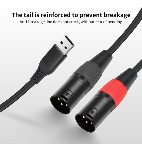 Usb A 2 Xlr Cabo Masculino Usb A Para Dobrar Xlr Cabo 3m