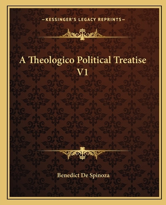 Libro A Theologico Political Treatise V1 - De Spinoza, Be...