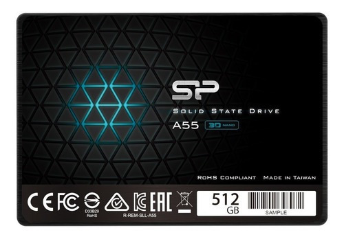 Disco Duro Sólido Ssd Sata Interno 512 Gb Silicon Power A55 Color Negro