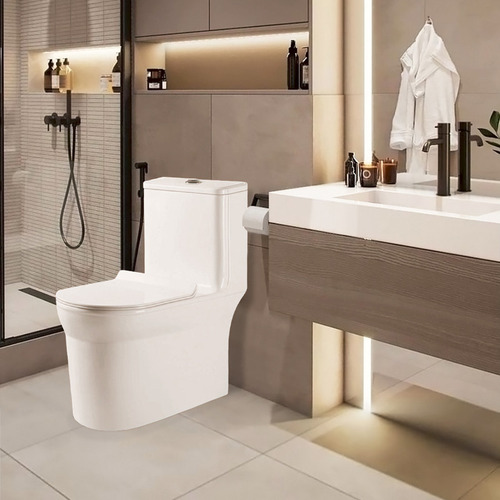 Vaso Monobloco Completo, Instalação Simples Mx101 Slow Close Cor Branco