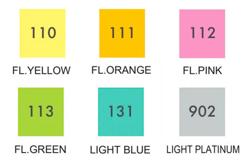 Estojo Zig Single Kuretake Highlight Colors 6 Unidades Cor Branco