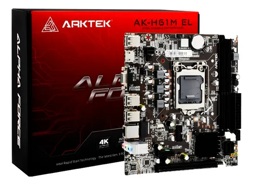 comprar Mainboard Arktek Ak-h61m-el Lga1155, 3ra, Ddr3, Hdmi, Pci-e