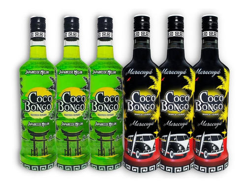 Mix Coco Bongo 3u Japanesse Melon + 3u Maracuyá 750ml