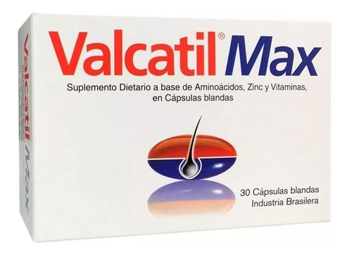 Valcatil Max Para La Caida Del Cabello X 30 Capsulas Blandas