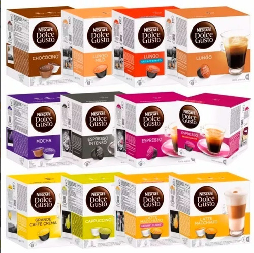  Nescafe Dolce Gusto 3 Cajas 16 Unidades Todos Los Sabores