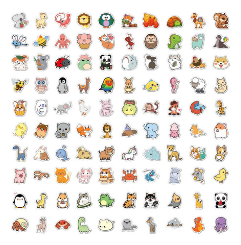 Hojas De Pegatinas De Animales Pegatinas De Animales 100 Peg