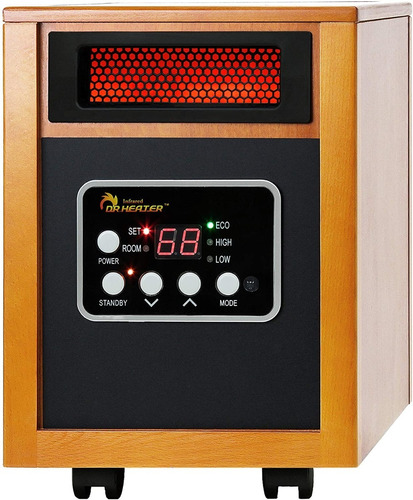 Dr Infrared Heater Dr-968 Calentador Eléctrico Portátil Color Cherry