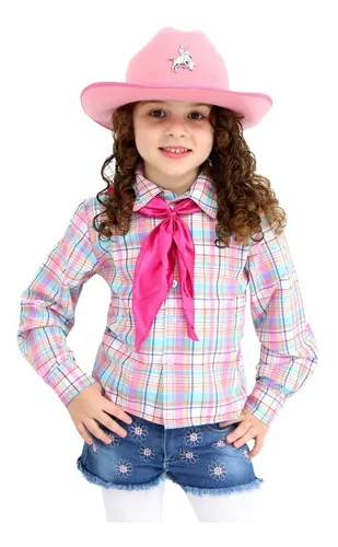 Camisa xadrez infantil blusa xadrez festa junina menina infantil