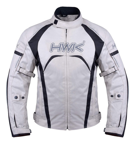 Chaqueta P/ Motociclista Hwk, Impermeable, Plateado, L