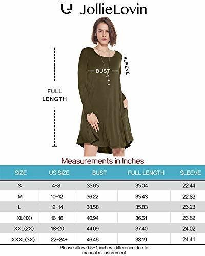 Jollielovin Mujer Bolsillos Casual Swing Suelto Vestido De P Jollielovin Mujer Bolsillos Casual Swing Suelto Vestido De P