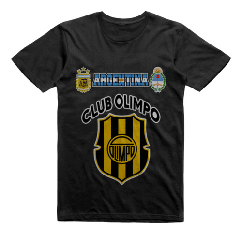 Remera Infantil Negra Olimpo Bahia Blanca