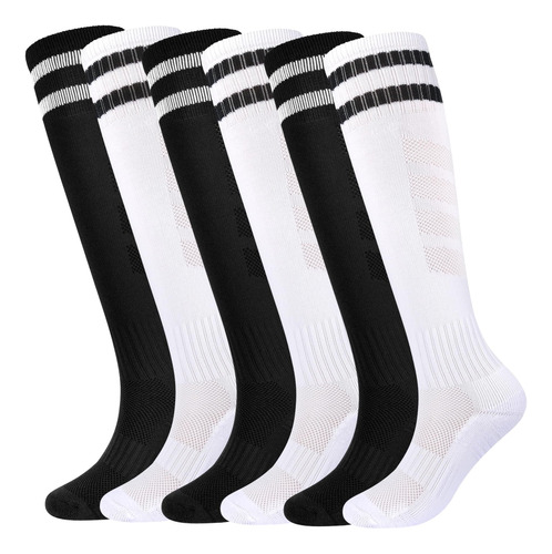 Calcetines De Fútbol Para Niños, 6 Pares De Calcetines De