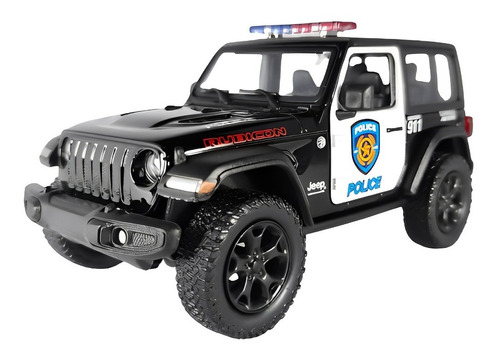 Jeep Wrangler Rubicon 2018 4x4 Policia Escala 1:38