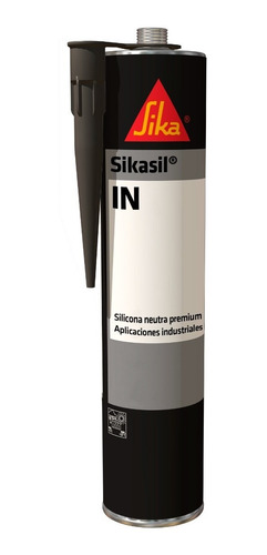Imagen 1 de 7 de Sikasil In Silicona Profesional Neutra Flexible Negro 280 Ml