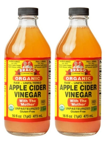 Vinagre De Manzana Organico 473ml Bragg Pack 2 Piezas