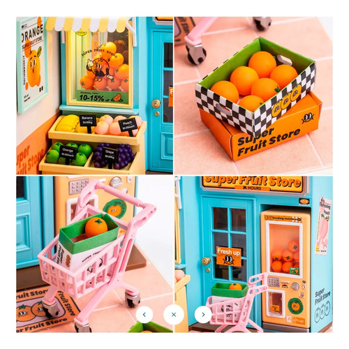 Rompecabezas 3d Tienda De Frutas Rolife Dw003 Log-on 116 Pzs
