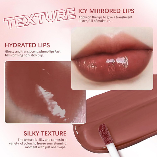2 Colores Peel Off Lip Liner Stain Con Brillo Labial Nutriti