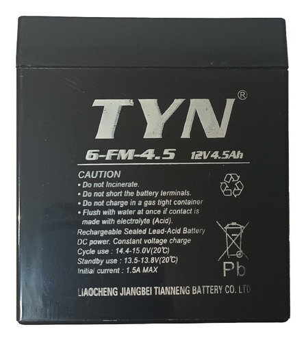 Baterias Recargables De Gel Tyn De 12v 4.5amp
