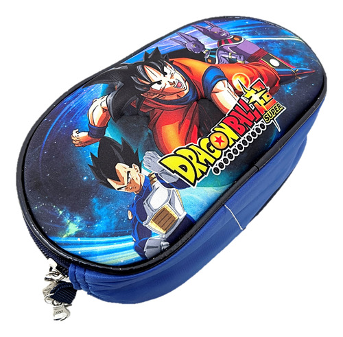 Mochila Goku Dragon Ball Z Set Lonchera+ Lapicera 3d Luz Led Dragon Ball Z Azul Mochila Goku Combo 3 Piezas