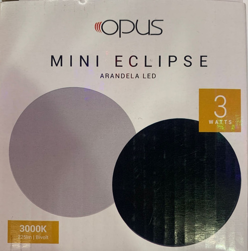 Arandela Mini Eclipse Blindada 3w 10cm Ip65 Preta 3.000k