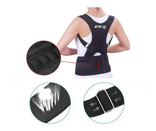 Imagen 3 de 5 de Corrector De Postura Faja Magnetico Completo Garantizado