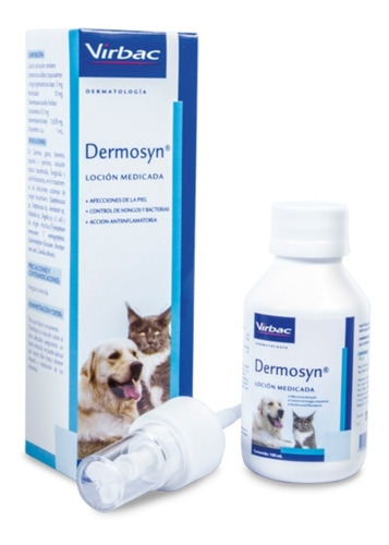 Dermosyn 50ml Spray Con Ketoconazol Perros, Gatos Y Equinos