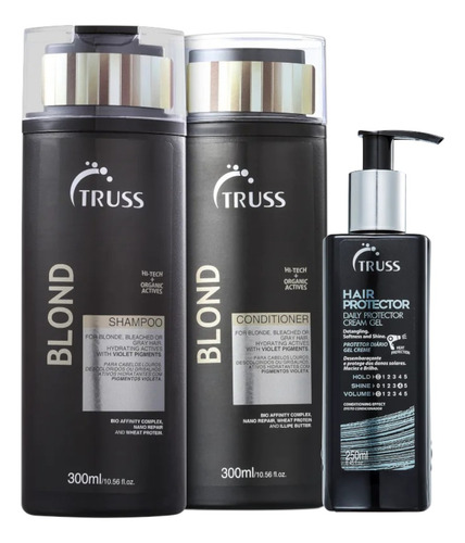 Blond Shampoo Condicionador 300ml Hair Protector 250ml Truss