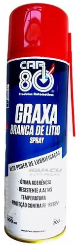 Graxa Branca De Lítio Spray 300ml Car80